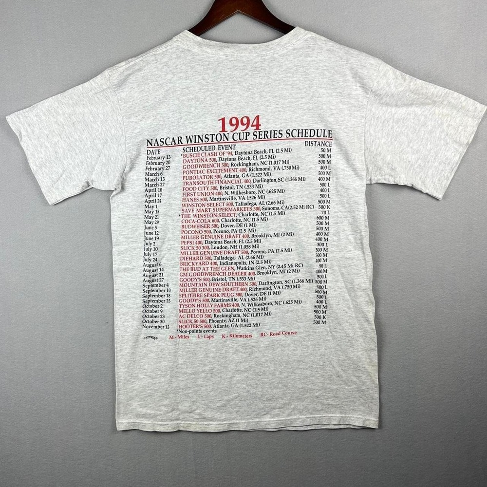 1994 Winston Cup Series Rusty Wallace NutMeg Nascar Grey Tee Shirt M - Picture 5 of 8